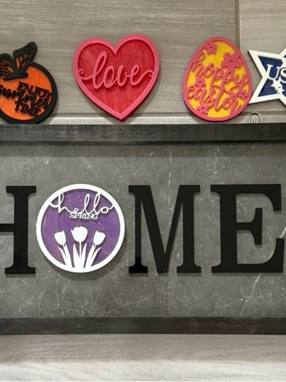 Source Unknown Black HOME Wall Art with Colorful Seasonal Accents